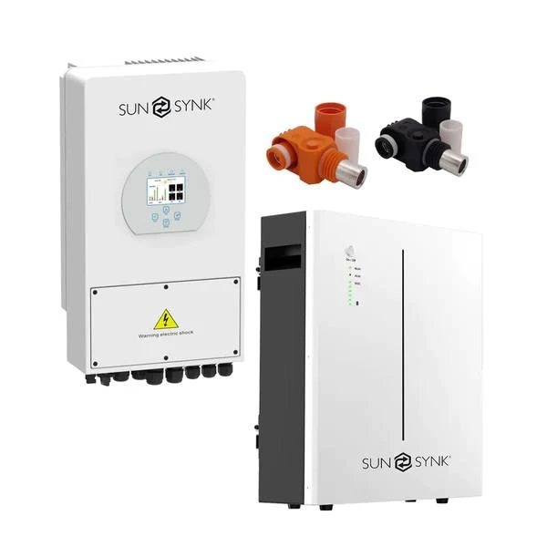 12kw Sunsynk Solar System 2 x Sunsynk 5kw 100ah lithium battery