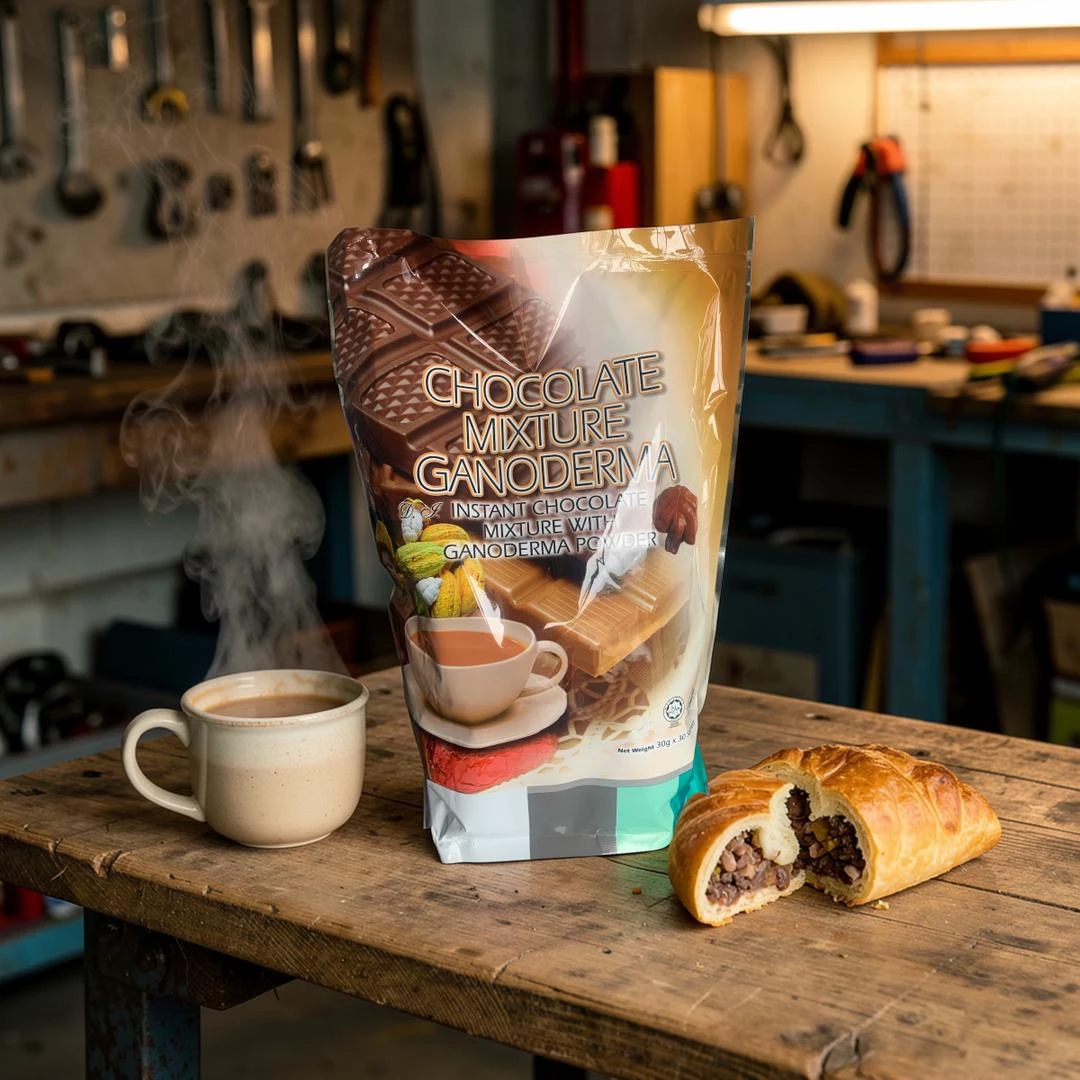 INSTANT CHOCOLATE MIXTURE WITH GANODERMA COFFEE