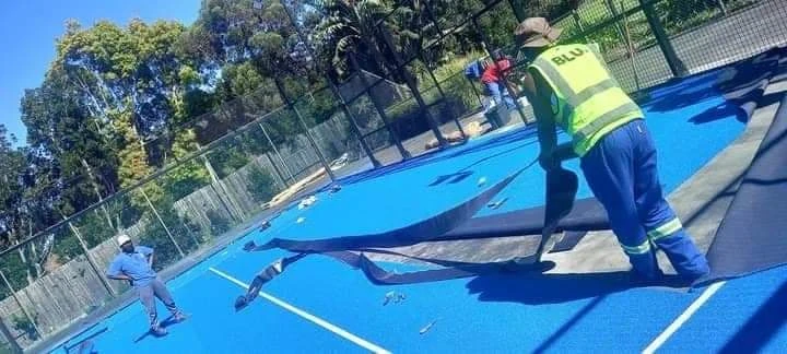 New Tennis Courts turf installation and upgrades