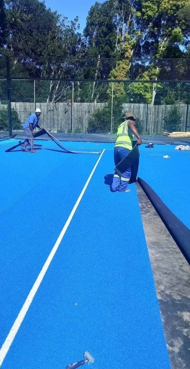 New Tennis Courts turf installation and upgrades