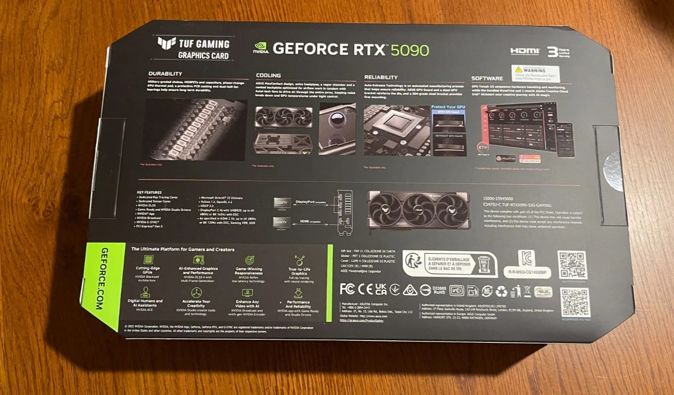 BRAND NEW ASUS GEFORCE RTX 5090 32GB TUF GAMING + WARANTY